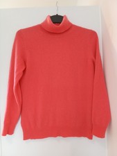 M&S 100% Cashmere Strawberry, Roll Neck Jumper Size 10.