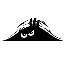 2 pcs Peeking Monster Sticker Funny Carumper Sticker Vinyl Decal - Car Truck B
