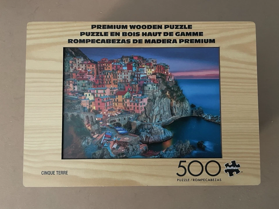 Premium Wooden Puzzle 500 Pieces - Buffalo - Cinque Terre - Image 2 of 4