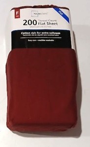 New Full-sized, Flat, Cotton-blend, Bed Sheet by Mainstays, 200 Thread Count