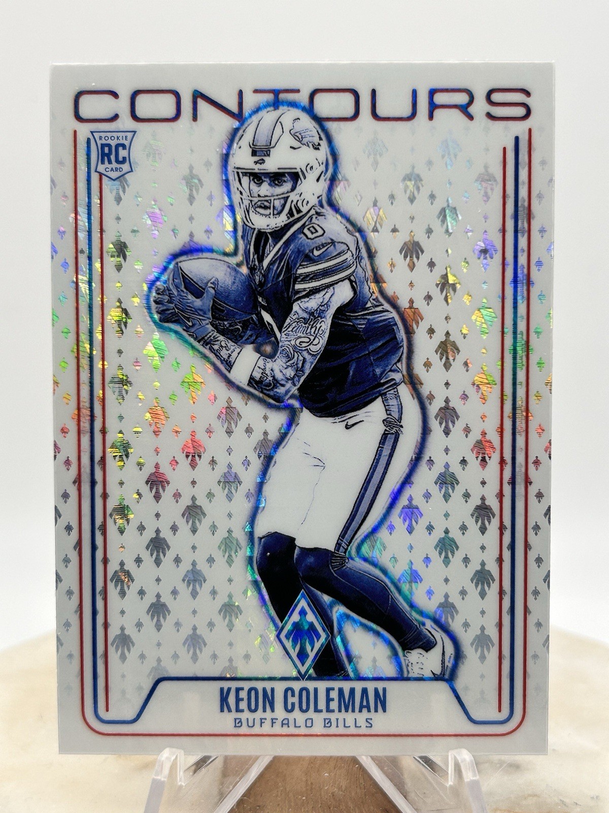 2024 Panini Phoenix Keon Coleman RC CONTOURS WAVE PRIZM SP #CON-KCN Bills Rookie