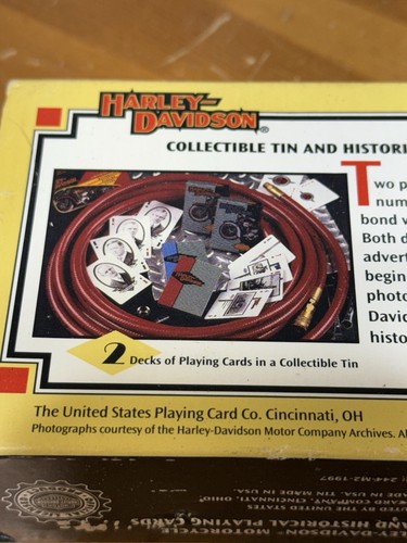HARLEY DAVIDSON HISTORISCHE SPIELKARTEN 2 DECKS IN LIMITED EDITION TIN NEU - Bild 12 von 12