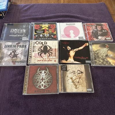 Lot Of 10 Nu Metal Cd Korn Limp Bizkit Disturbed Staind Incubus Cold HED Pe