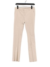 Uniqlo Women's Suit Trousers W 25 in Tan Cotton with Elastane Dress Pants