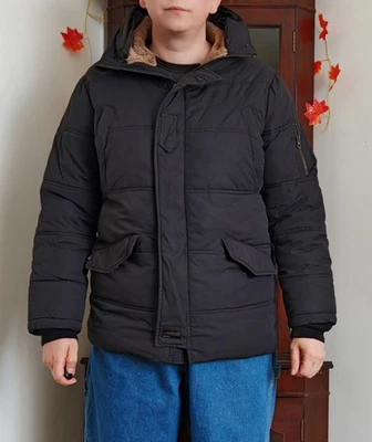 Chaqueta Parka Acolchada con Capucha Schott NYC Para Mujer Talla 16 Estilo Militar Abrigo de Invierno - Imagen 1 de 4