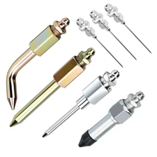 7X Grease Gun Accessory Kit with Needle Nozzles Dispenser Rubber Tip Adapters