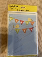 Hallmark Expressions Thank You Cards Set of 6 Blank Inside w/ Envelopes USA Made
