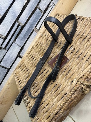 Säbel Halb Trense - Kopfstück/3/4'' Wangen/Stirnband -Warmblut - schwarz
