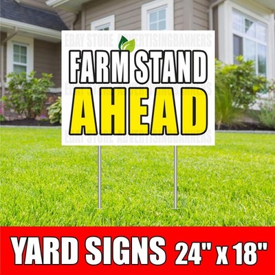FARM STAND AHEAD Yard Sign with H-Stakes PRODUCE STAND Farm Vegetable Fruit