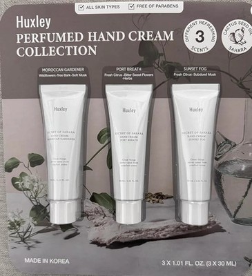 Huxley Perfumed Hand Cream Collection, Moroccan Heritage, 3 Scents,