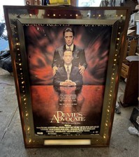 Vintage 1990s Movie Poster Marquee with Chase Lights Blockbuster Video Two Sided