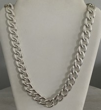 Vintage Silver Tone Napier Curb Chain Necklace 25  