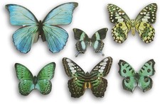 Forever in Time Blue Butterfly Die-Cut Foil Cut-Outs, Scrapbook Embellishments,