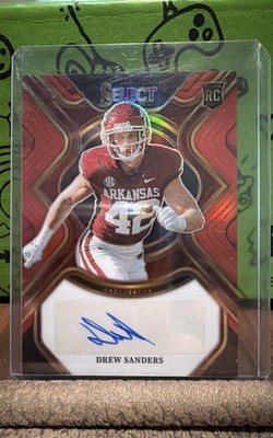 2023 Panini Select Draft Picks - Rookie Signatures Drew Sanders #RS-DSA Red...