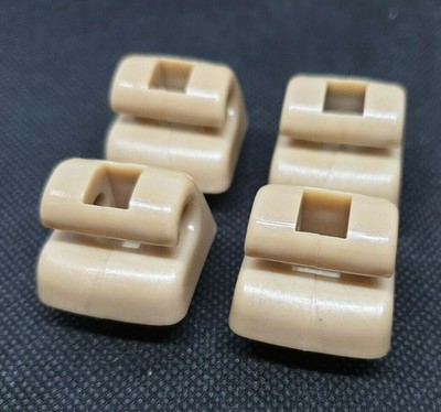 4x Fits Mercedes W201 W124 C124 S124 Sun Visor Holder Bracket Cream