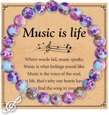 Music Themed Gifts for Women Lovers, Notes Bracelet Music... 