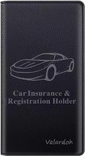 Car Registration Insurance Card Holder Premium PU Leather Document Wallet
