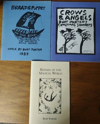 Lot Of 3 Booklets Bread & Puppet By Burt Porter The Same Boat 1989 All SIGNED
