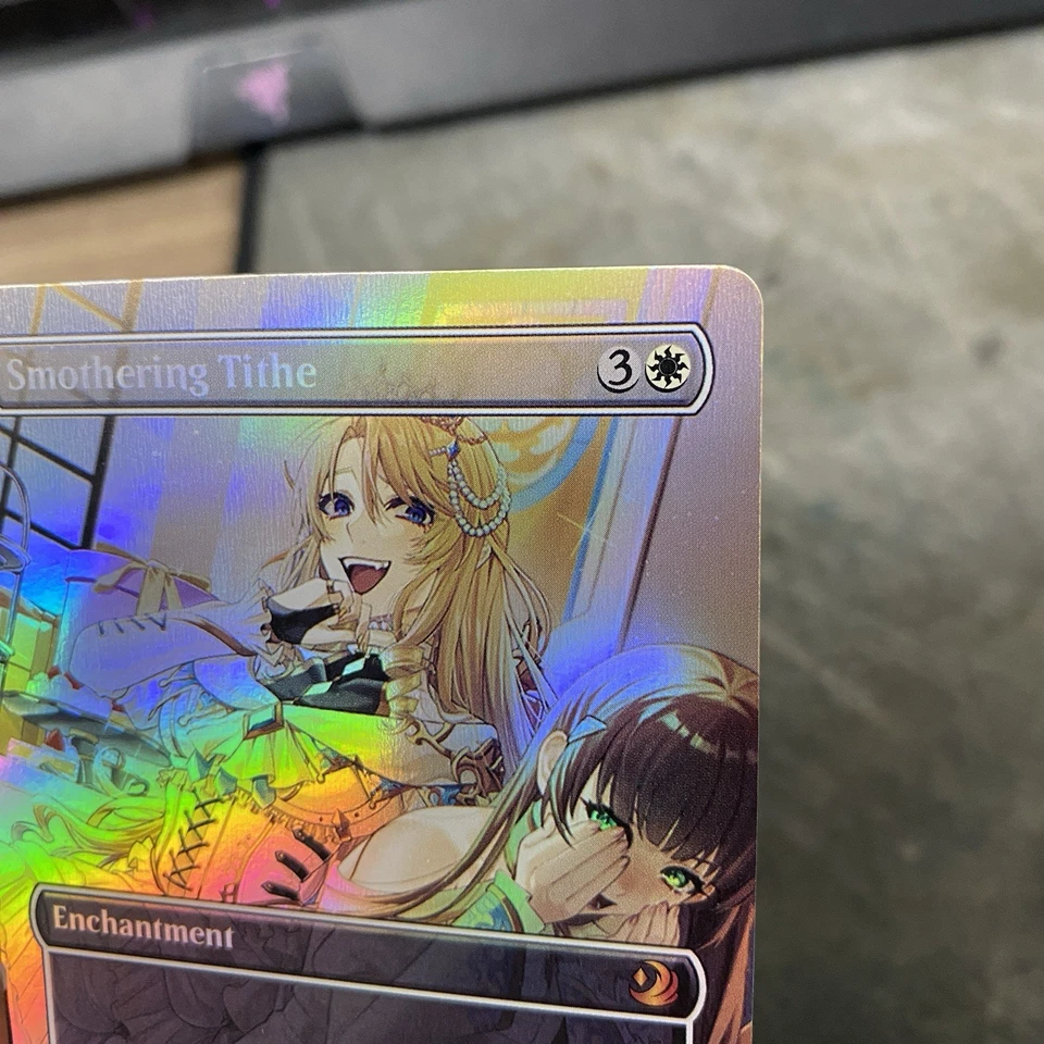 MTG Smothering Tithe (Anime Borderless Foil) Light Play LP SEE PHOTOS - Image 4 of 4