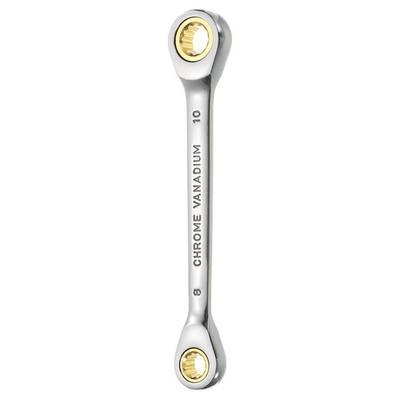 Doppel Ratschenschlüssel für Box 8mm x 10mm metrisch 72 Zähne