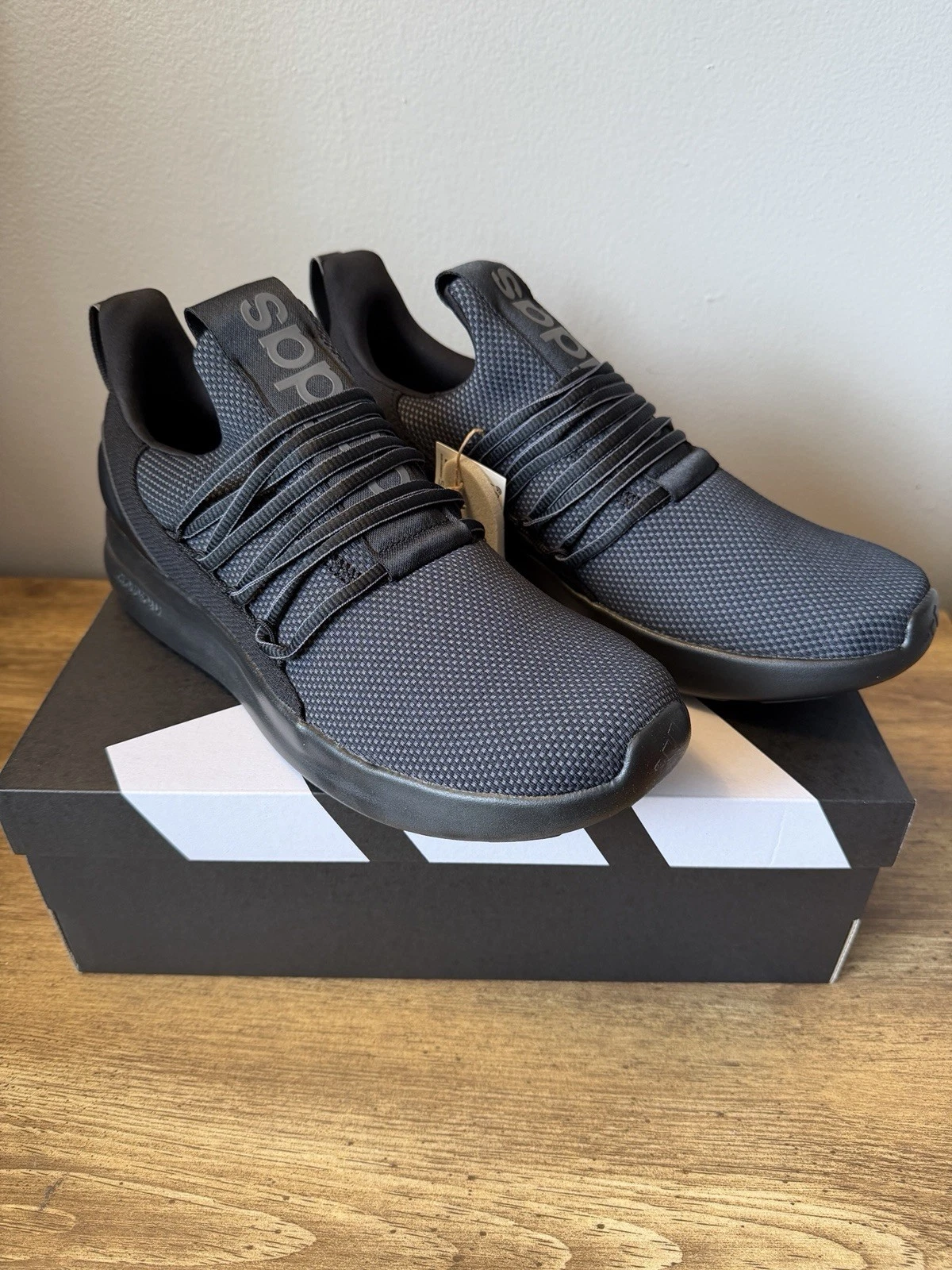 Size 11.5 Adidas Lite Racer Adapt 7.0 Shoes Black Comfort Sneaker IE6327 NEW
