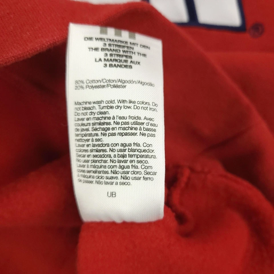 Moletom pulôver de beisebol Boston Red Sox masculino 2XL vermelho MLB Adidas - Imagem 4 de 4