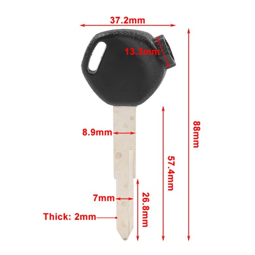 Uncut Blade Blank Key 1pcs Left Slot For 100 125 150cc DIO Z4 Z125 SCR100 WH110 - Picture 8 of 8