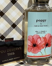 Bath and Body Works Shower Gel Wash 10 oz Clear POPPY Flowers Floral