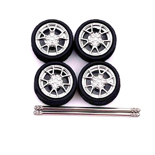 Ruedas Neumáticos de Goma Buje Ejes Modificados Personalizados para Modelo de Coche 1:64 Matchbox/MINIGT - Imagen 19 de 53