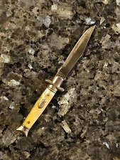 RARE! vintage MINIATURE fixed blade knife PEARL USA