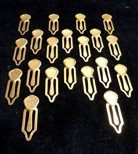(20) Vintage - STAMPED BRASS BOOKMARKS, Ornament, Charm only $9.99 for 20! - Picture 2 of 12