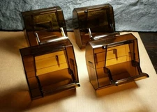 4 Lot | Plastic Small Pet Bird Feed Cup Seed Feeders | Old-Stock | Never used