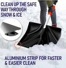 Snow Shovel for Driveway Car Home Garage - Portable Folding Snow Shovel with Ret