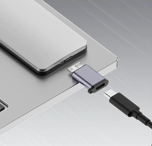Adaptador de extensión de carga de datos Micro USB-B 3.0 macho a USB-C hembra - Imagen 2 de 11