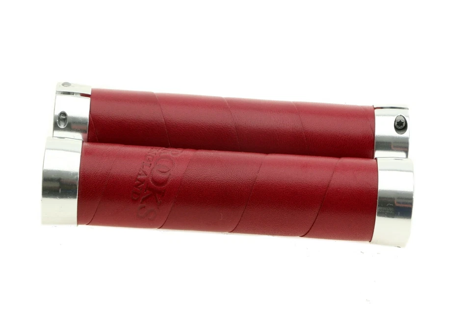 Brooks Slender Leather Grips 130mm Maroon Bike Grips Pair Italy NEW in Box - Image 3 of 4