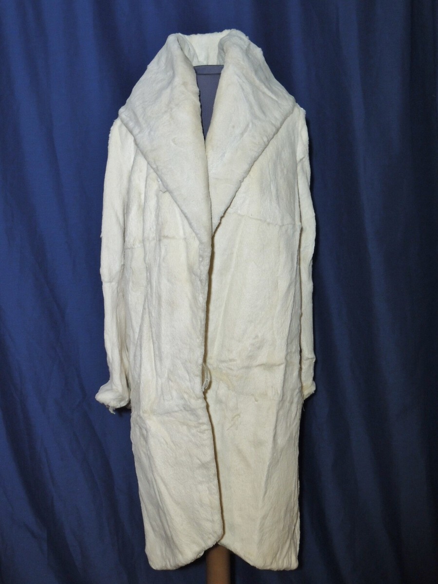 Gorgeous 1920 - 1930's Art Deco Sheared Ermine ? White Fur Flapper