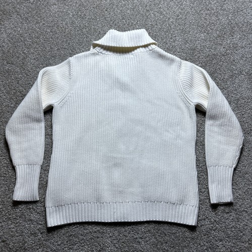 Orvis Womens Cotton Knit Button Cardigan Sweater Off White Size M - Picture 5 of 7