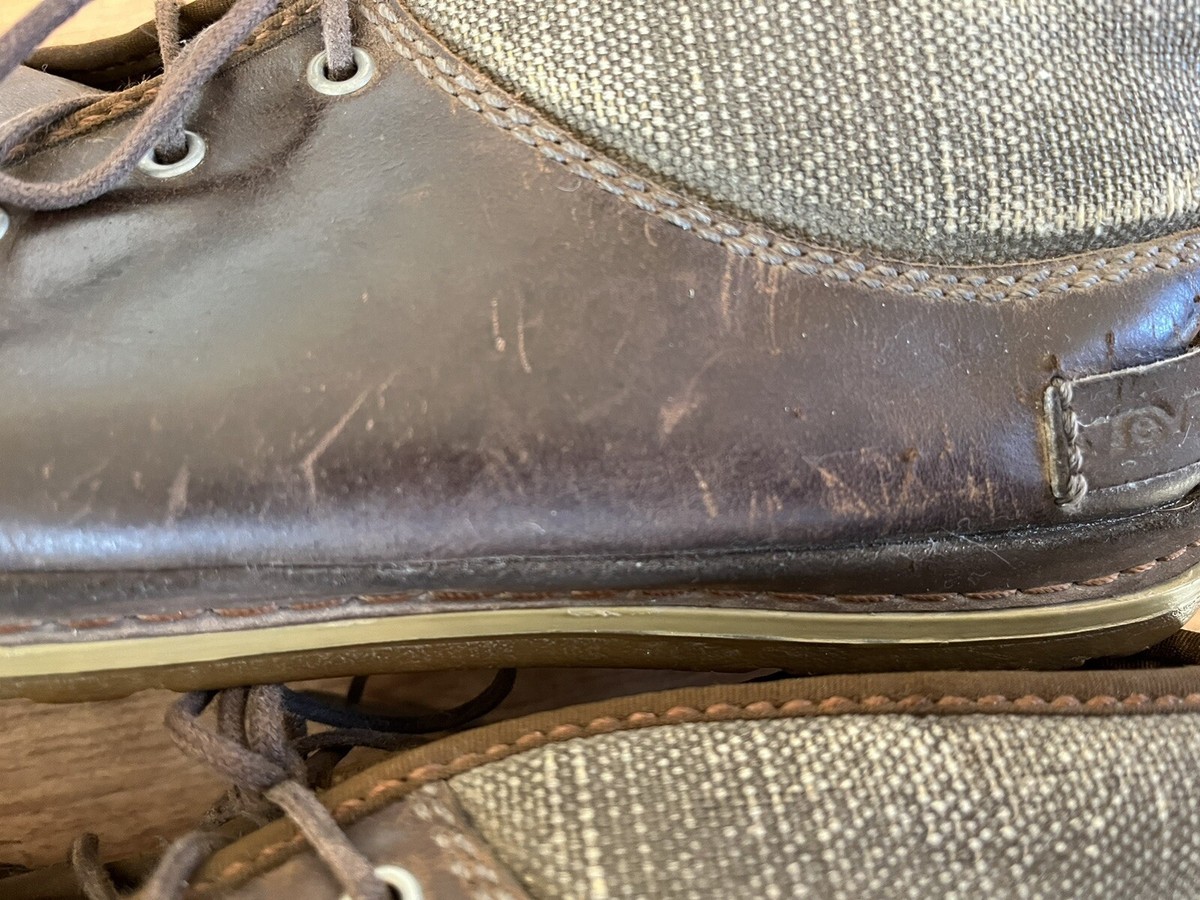 Teva Cedar Canyon Brown Waxed Leather Chukka Desert Shoes  display picture 1