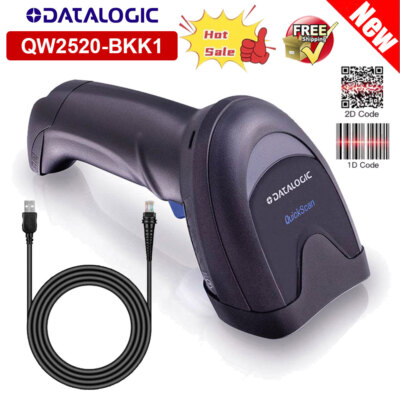 Datalogic QW2520-BKK1 QuickScan 1D/2D Imager Barcode Scanner with USB Cable Kit
