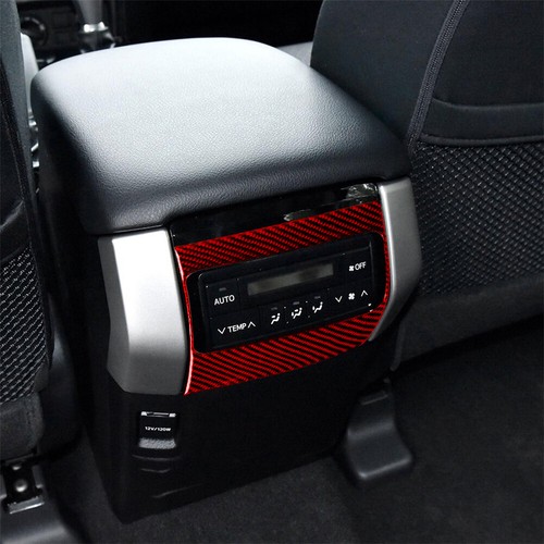 Carbon Fiber Rear Air vent Sticker Red Trim For Land Cruiser Prado 2010-2018 - Bild 3 von 13