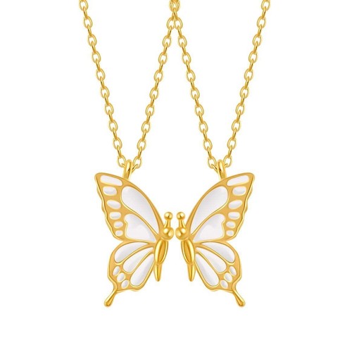 Friendship butterfly Necklace 2 pcs Best Friend BFF Necklace Gifts For Girls Wom