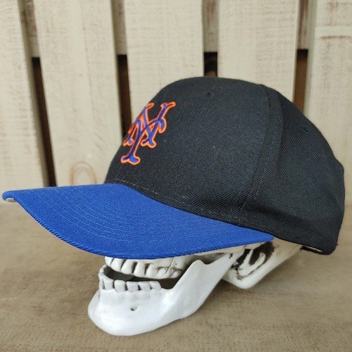New York Mets Hat Sports Specialties Plain Logo Snapback Black Dome Wool Youngan - Picture 9 of 13