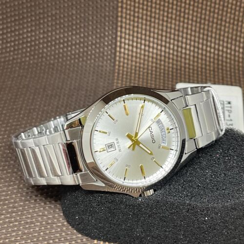 Casio MTP-1370D-7A2 Analog Stainless Steel Day Date Men's Casual Dress Watch - Picture 4 of 8
