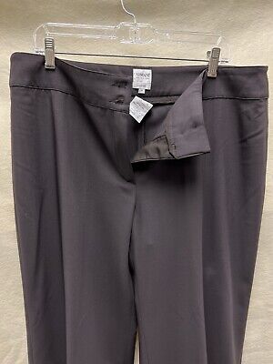 Armani Collezioni Trousers Womens 14 Brown 100% Wool Front Armani Collezioni Trousers Womens 14 Brown 100% Wool Front