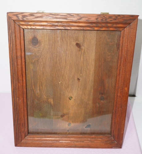 Unique Victorian Oak Wood Picture Frame 12 x 9 Mission Style Arts Crafts Brown