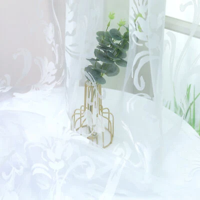 Gardine Stores mit Ösen Ausbrenner Landhaus Vorhang Transparent Ösenschals Weiß - Bild 1 von 4