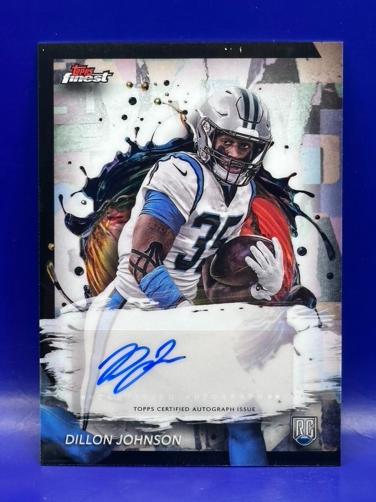 2024 TOPPS FINEST DILLON JOHNSON ROOKIE AUTO REFRACTOR CAROLINA PANTHERS #RFADJ