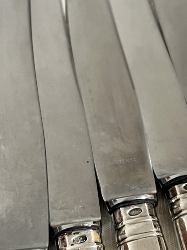 Set, 11 Messer Russland für Polen AБ 84 Zolotniki Silber - Bild 7 von 10