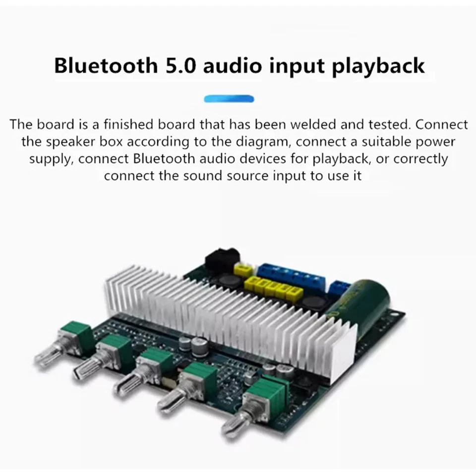 Bluetooth 5.0 TPA3116 Subwoofer Amplifier Audio Board 2.1 HIFI 2x50W + 100W - Image 4 of 4
