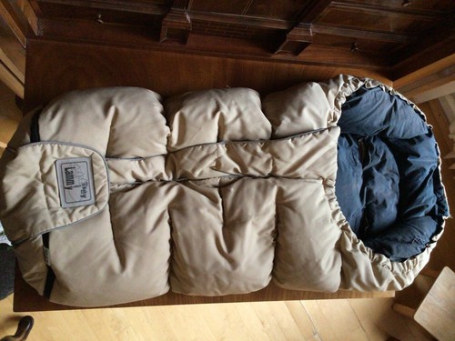 Odenwälder Fußsack Lammy Babynest XL Daune superwarm ADA Isolier creme/beige TOP - Bild 1 von 8